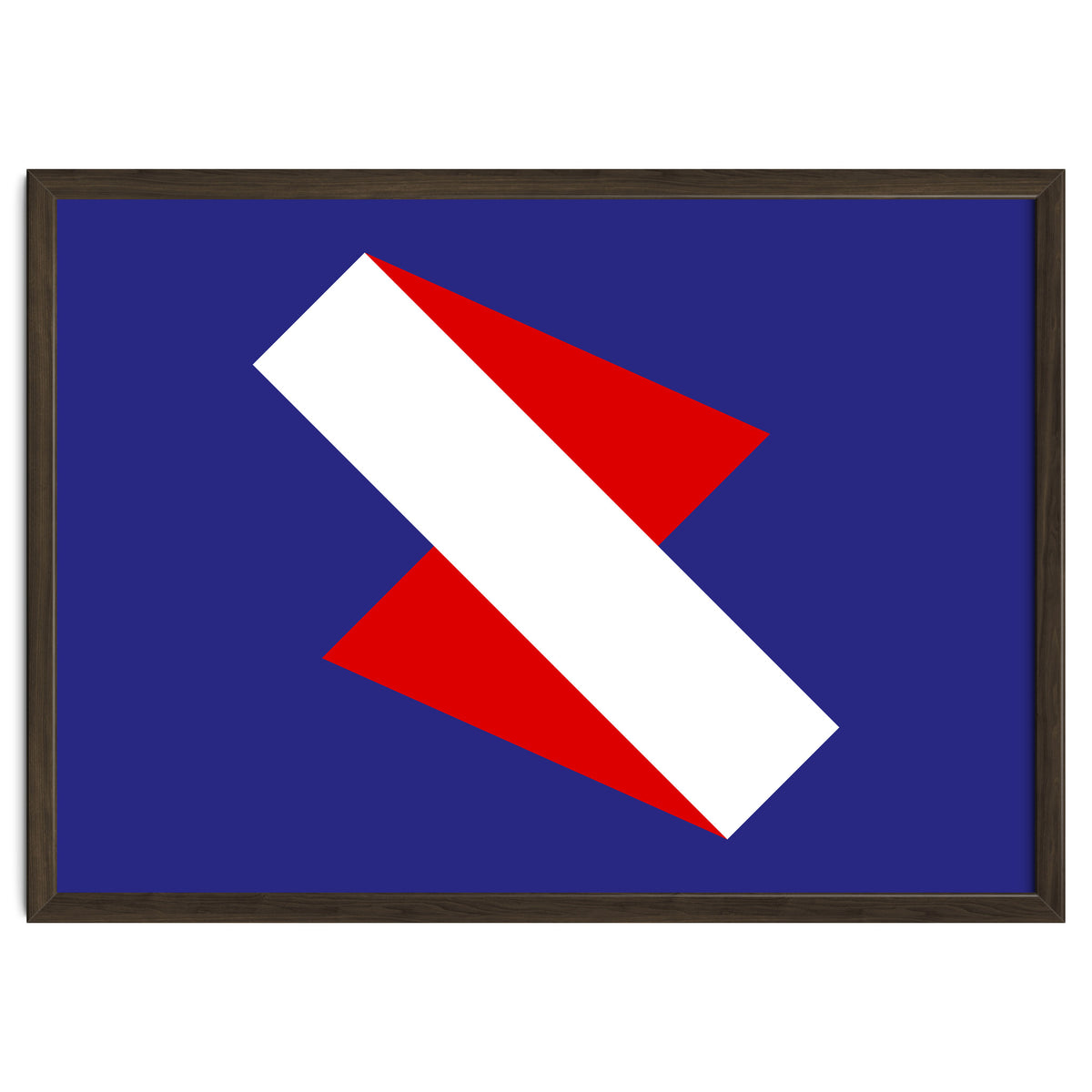 Geometric Shapes No. 68 - red & royal blue