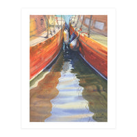 Yachts in the port (Print Only)