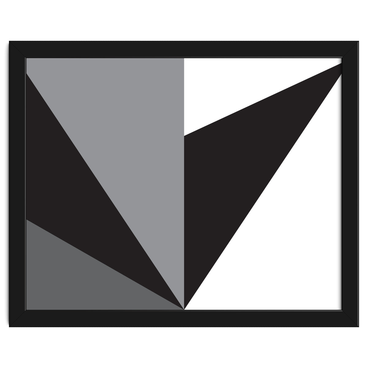 Geometric Shapes No. 76 - black, white & grey