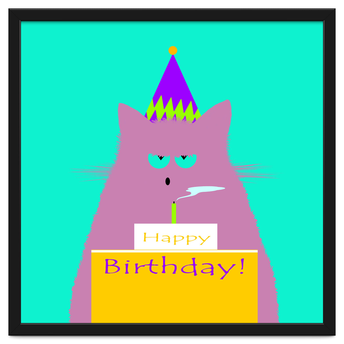 Birthday Lilac Cat