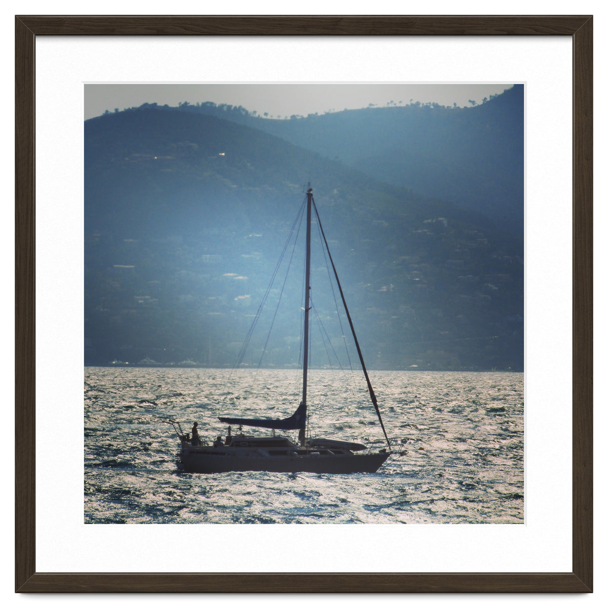 Sailing boat at sunset