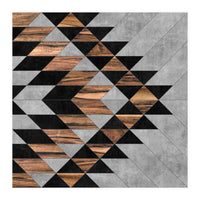 Urban Tribal Pattern No.10 - Concrete and Wood (Print Only)