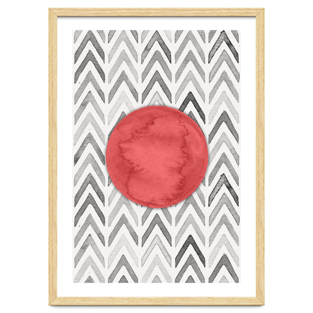 Red Bubble Chevron Pattern
