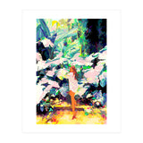 Live Quietly In a Corner Of Nature, Modern Bohemian Woman Jungle Forest Eclectic Painting (Print Only) thumbnail