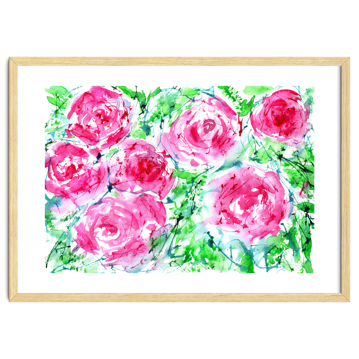 Blooming bouquet || watercolor roses