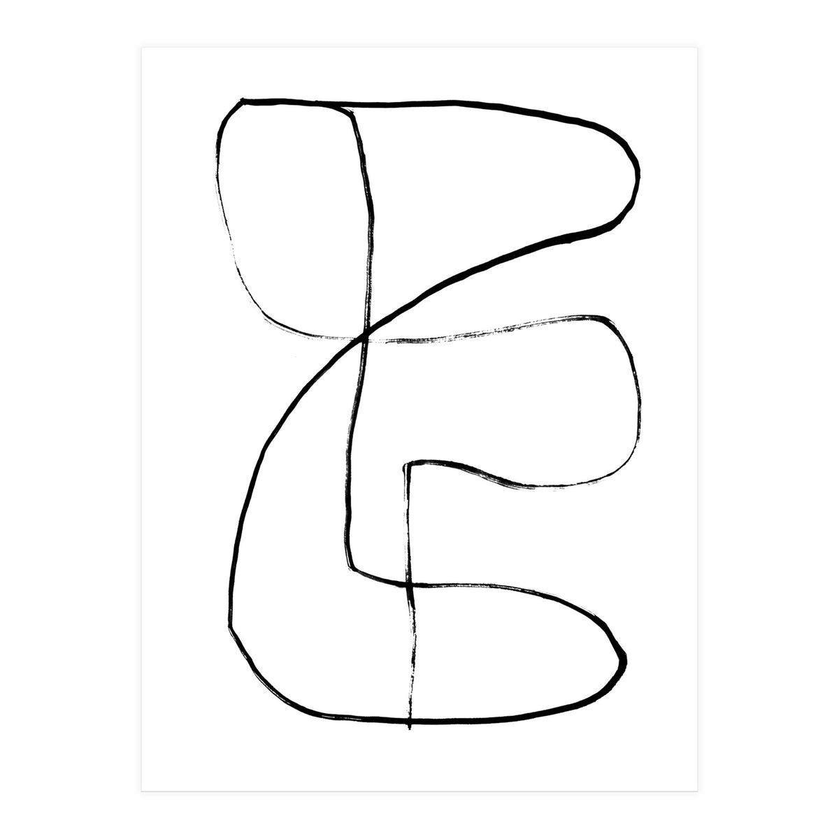 Mid-Century Line Art Print #1 (Print Only)