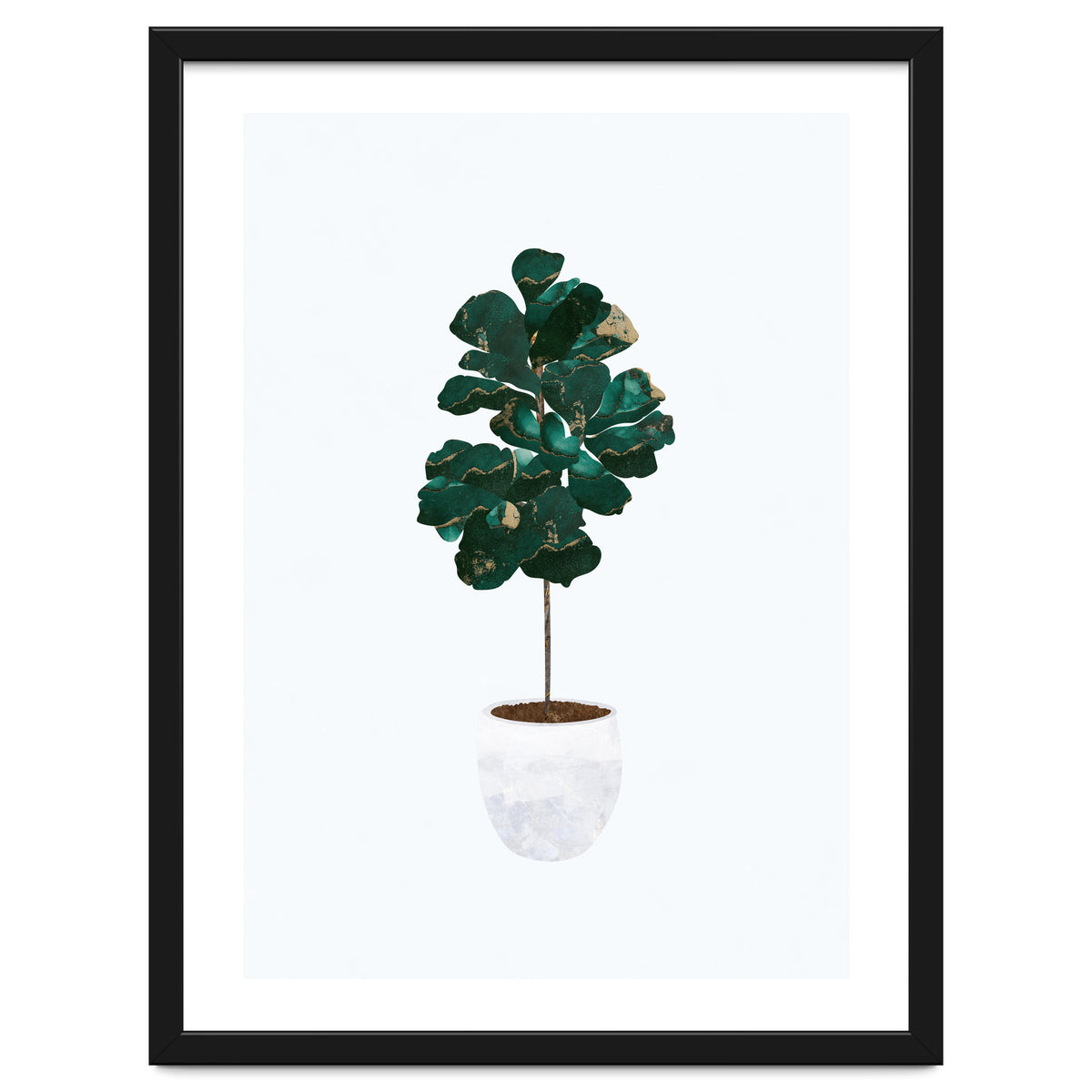 FIddle Leaf Fig gold and green