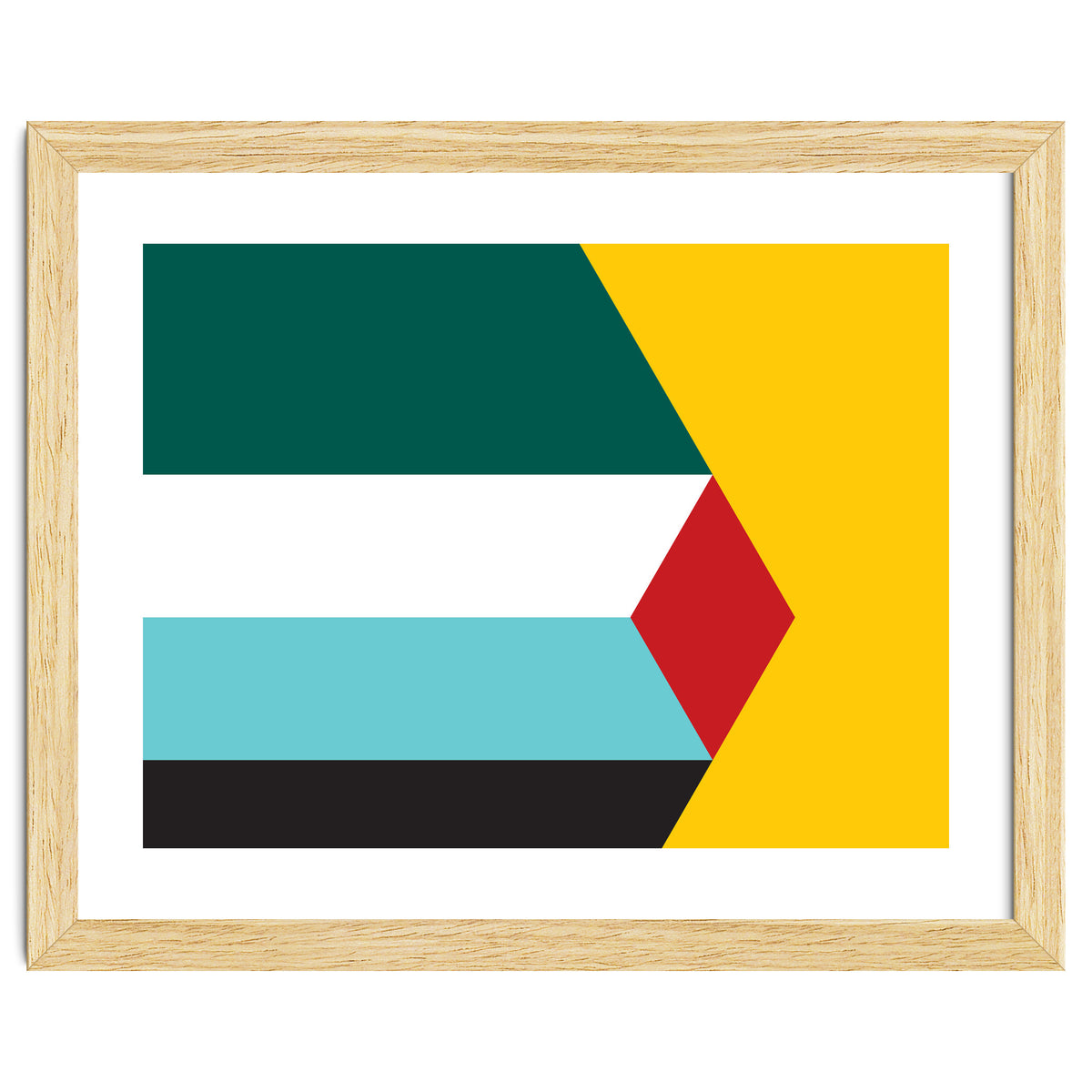 Geometric Shapes No. 43 - yellow & green