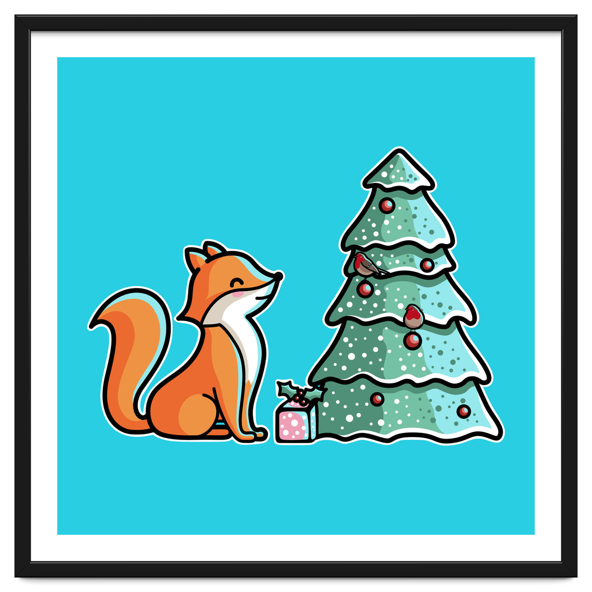 Cute Fox Christmas Tree