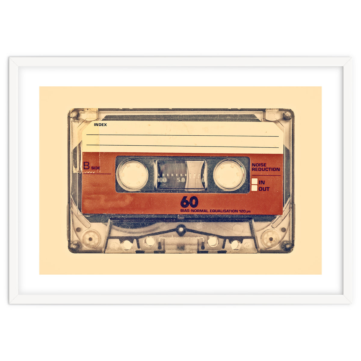 The retro audio compact cassette