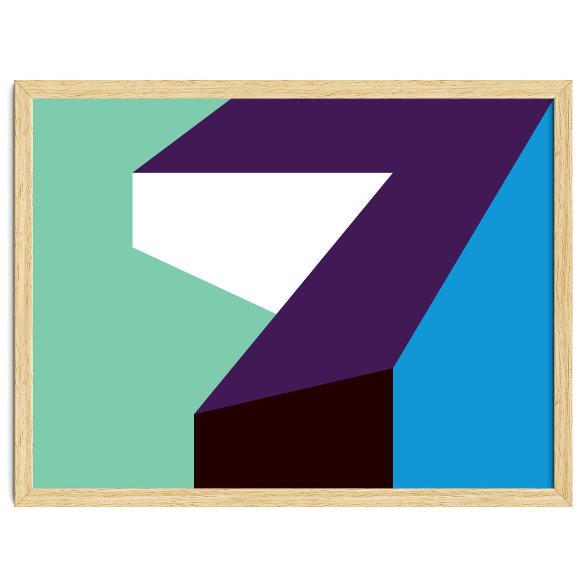 Geometric Shapes No. 60 - purple, mint & purple