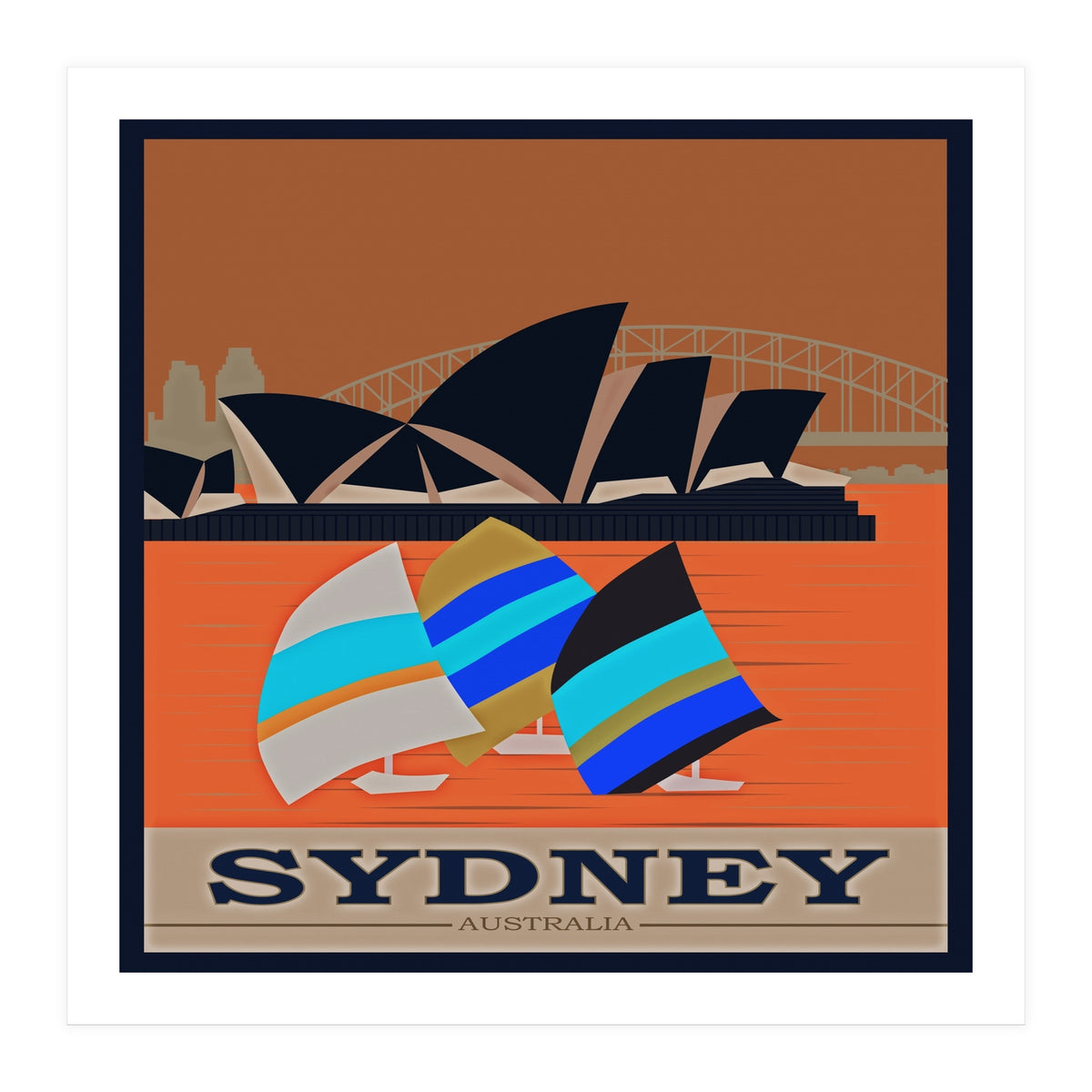 Sydney Australia Travel Poster  (Print Only)