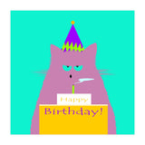 Birthday Lilac Cat  (Print Only) thumbnail