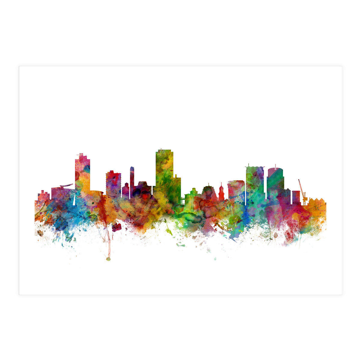 Wellington New Zealand Skyline (Print Only)