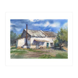Country house. Watercolor painting art. (Print Only) thumbnail