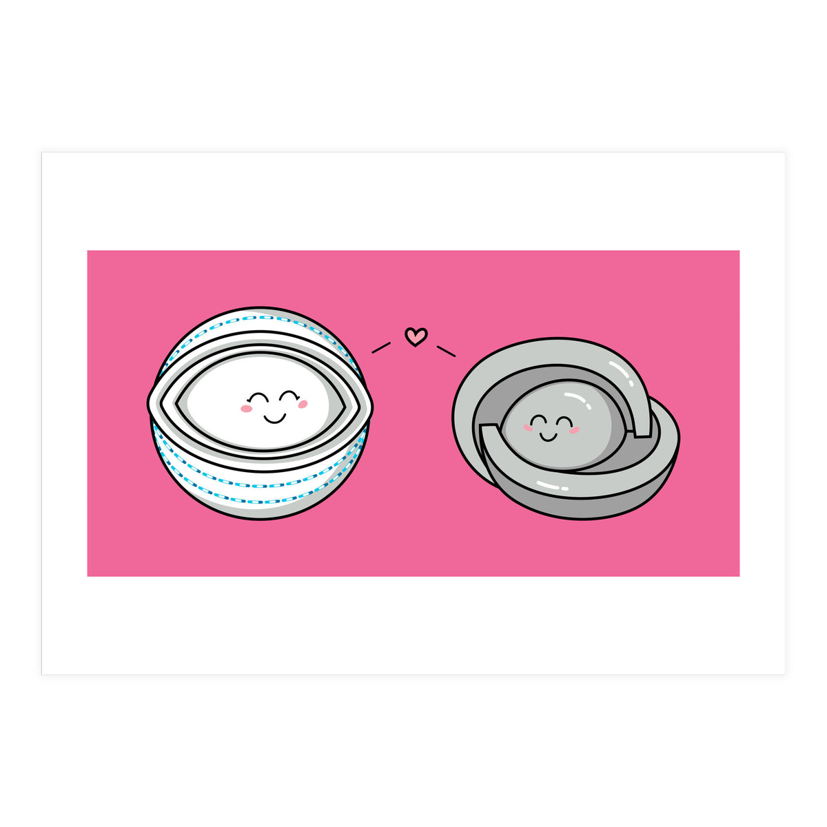 Kawaii Cute Timeless Mothership and Lifeboat Time Machines (Print Only)