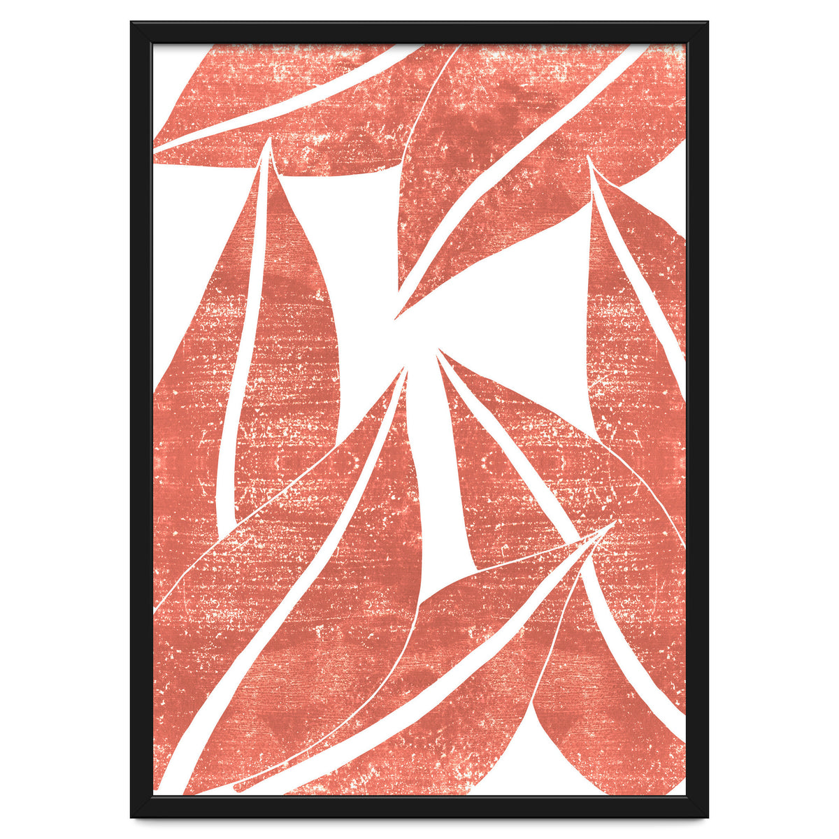 Abstract Terracotta Leaves 1 - Burnt Orange