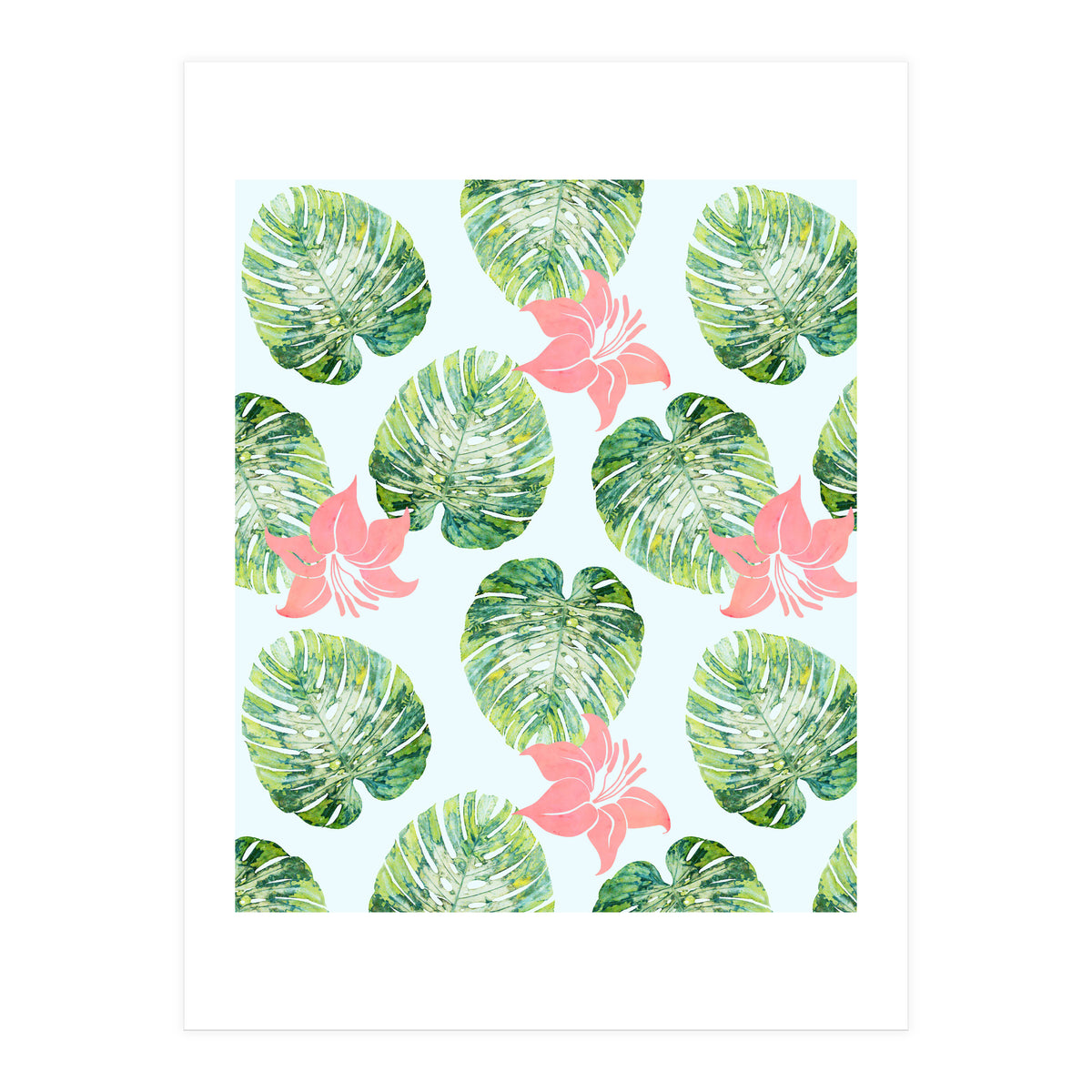 Monstera + Pink (Print Only)