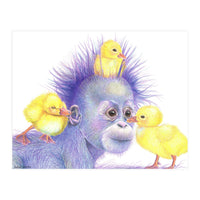 Purple Orangutan and Ducks (Print Only)