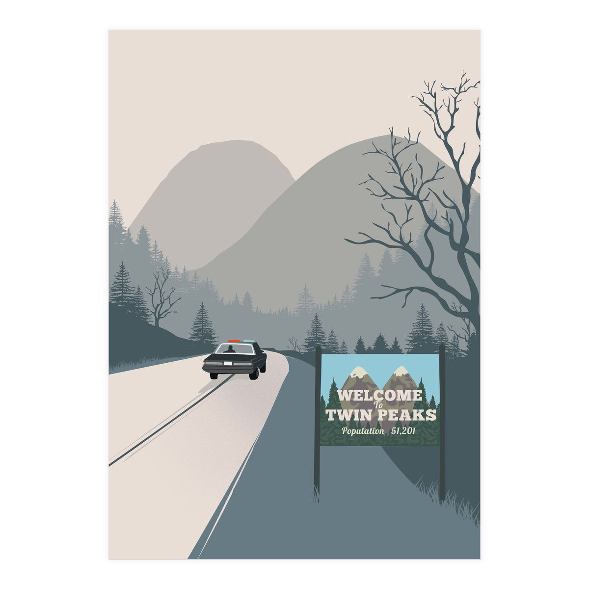 Welcome to Twin Peaks poster (Print Only)
