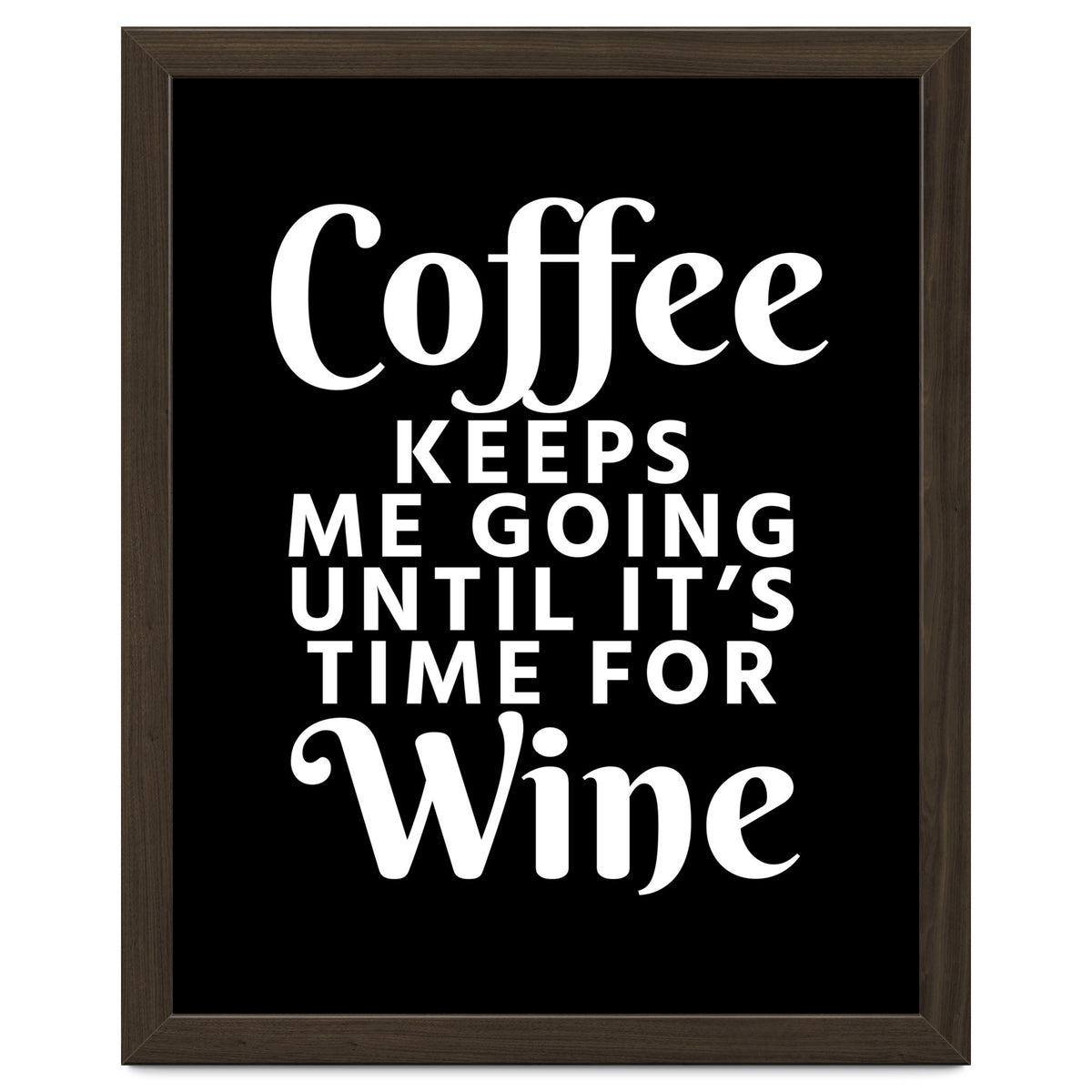 Coffee Keeps Me Going Until It's Time For Wine Black