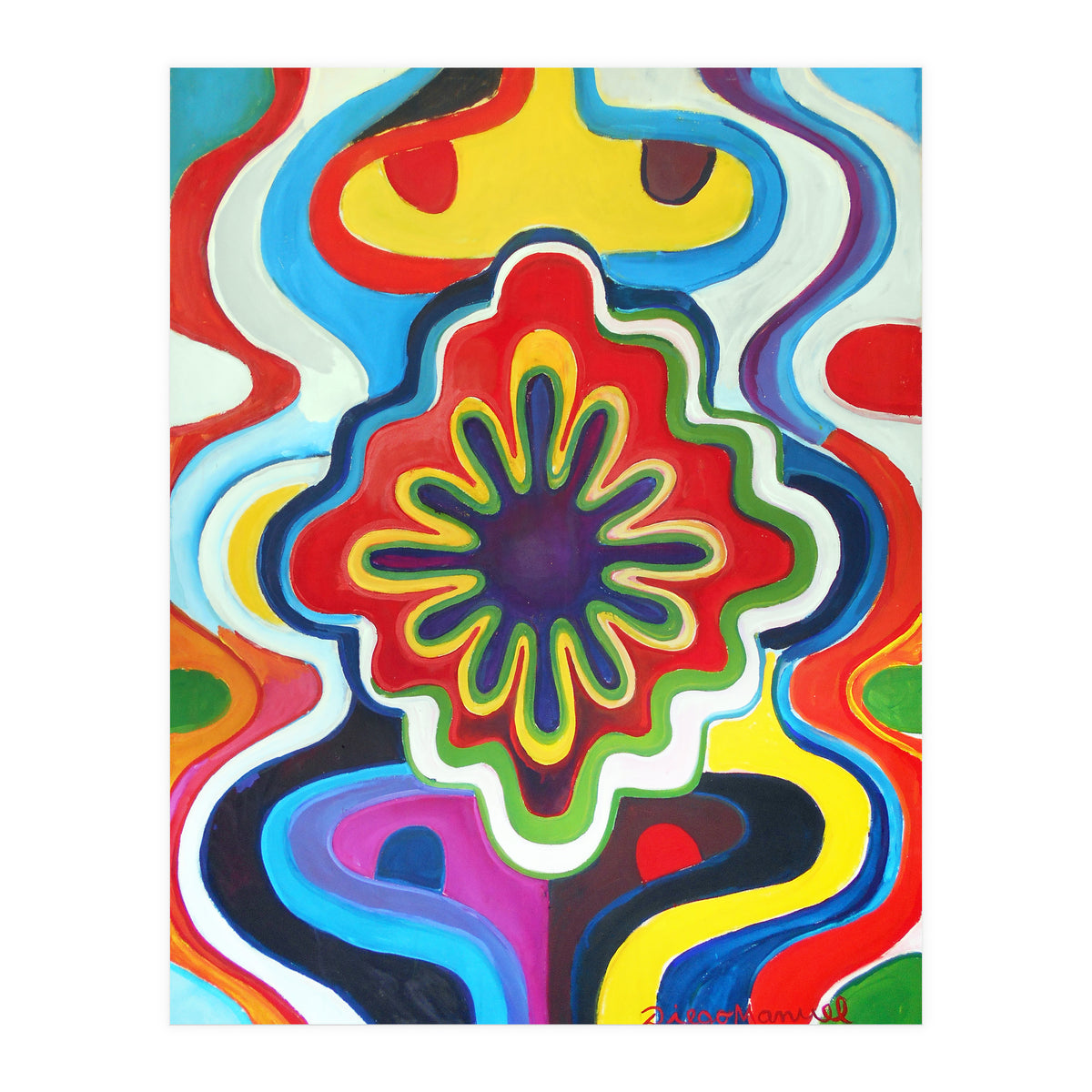 Graffiti Con Flor (Print Only)