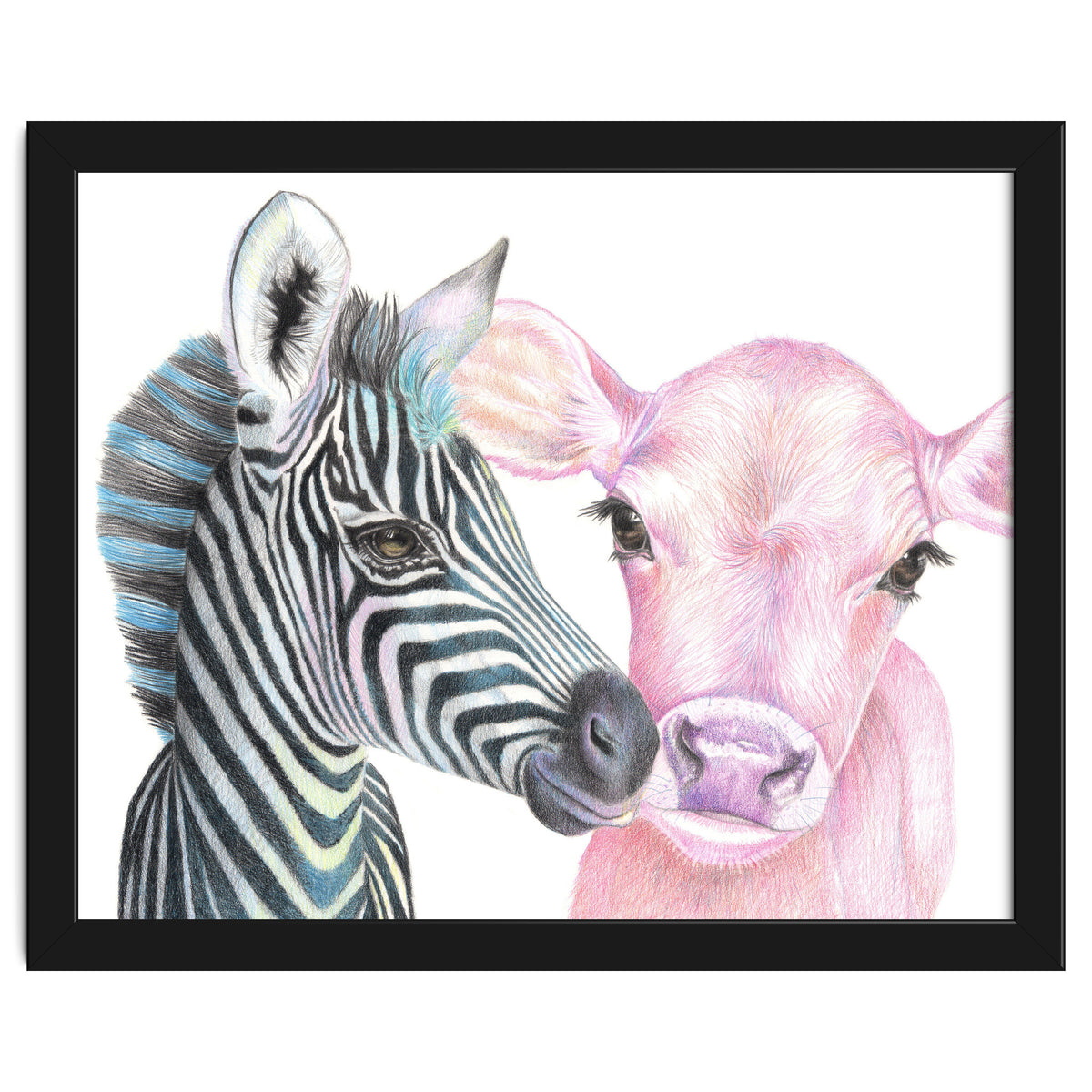 Zebra and Cow