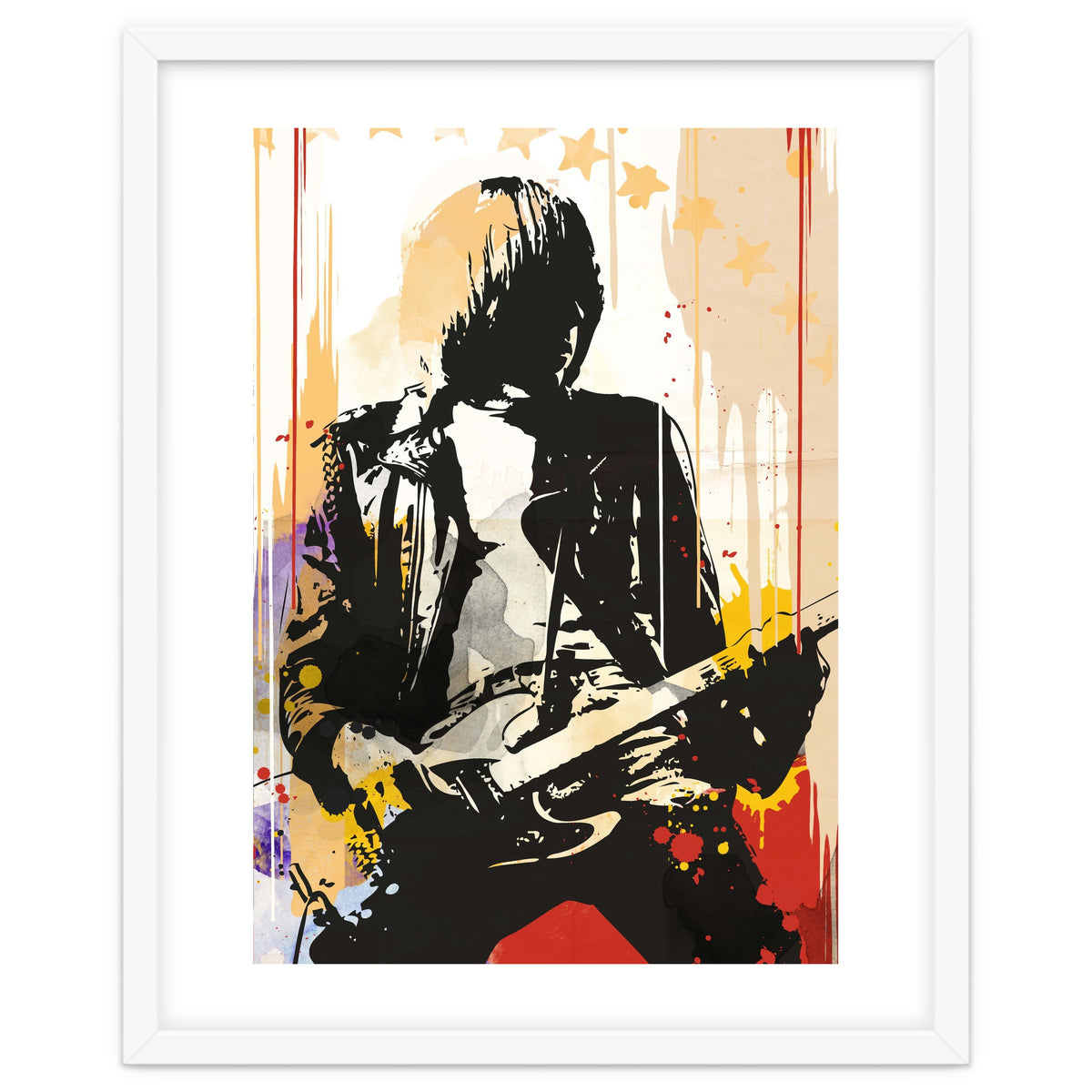 Johnny Ramone pop art poster