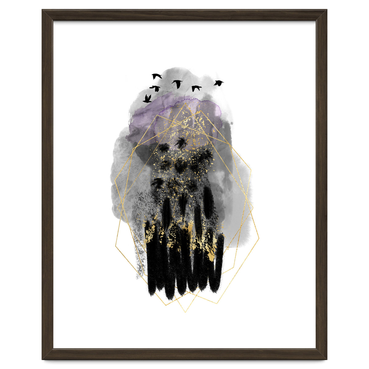 Abstract watercolour calm before the storm