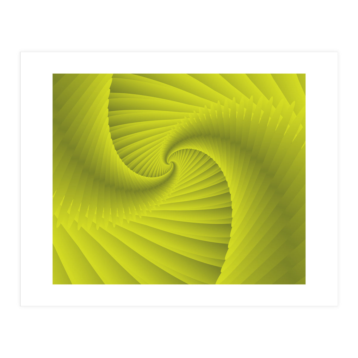 Spiral Fractal Green Art (Print Only)