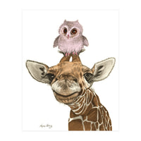 Giraffe and Owl (Print Only)