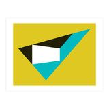 Geometric Shapes No. 39 - mustard & turquoise (Print Only) thumbnail