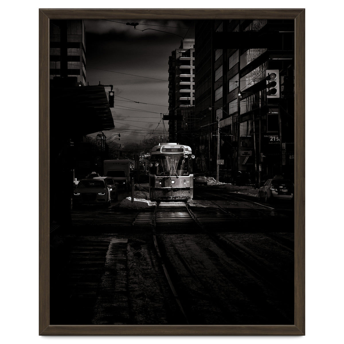 The 512 St. Clair Streetcar Toronto Canada Toned Version