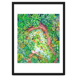 Tropical Vacay | Rainforest Jungle Botanical Lush Nature | Summer Lake People Swim | Boho Painting thumbnail