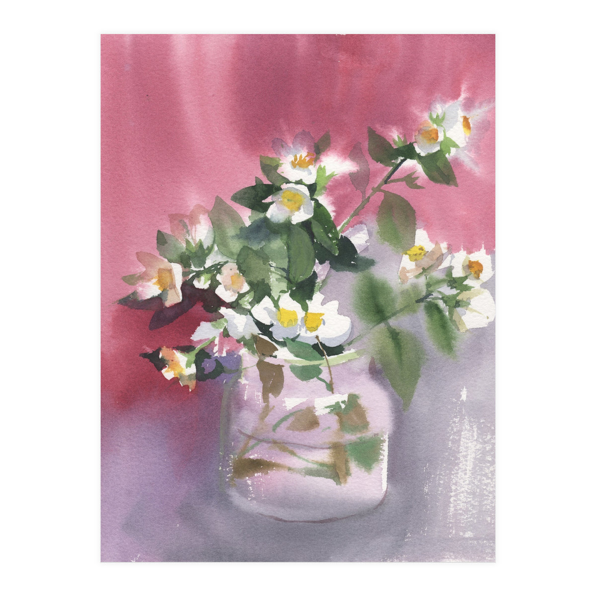 Flowers watercolor painting (Print Only)