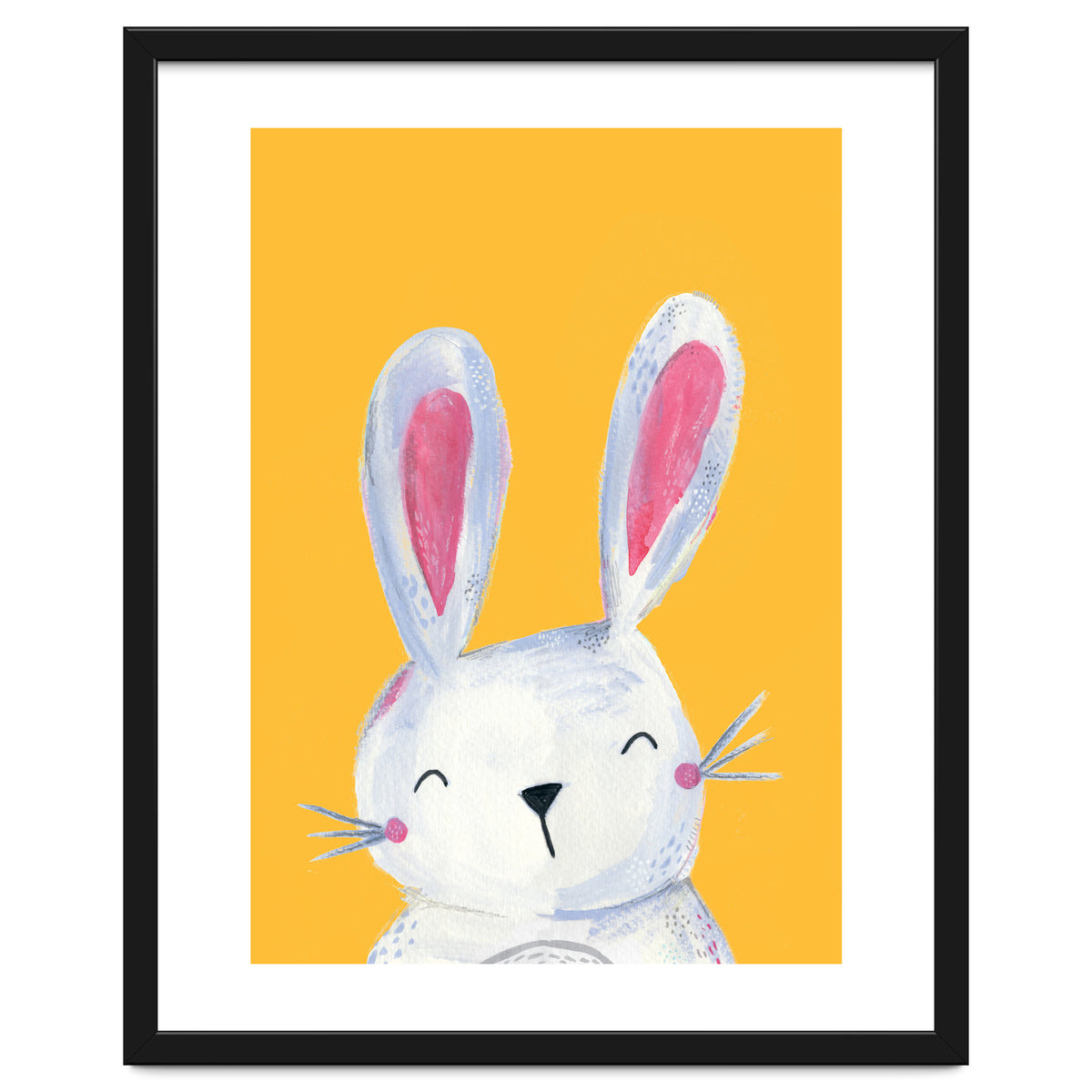 Woodland Bunny On Mustard