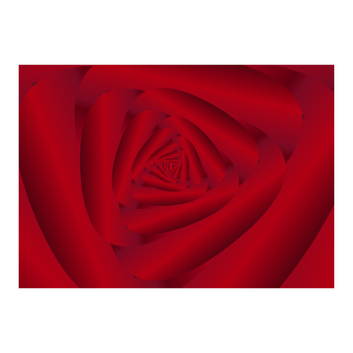 Rose Flower Swirl Art (Print Only)