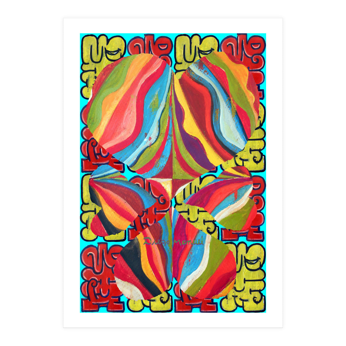 4 Corazones Tapiz 8 (Print Only)