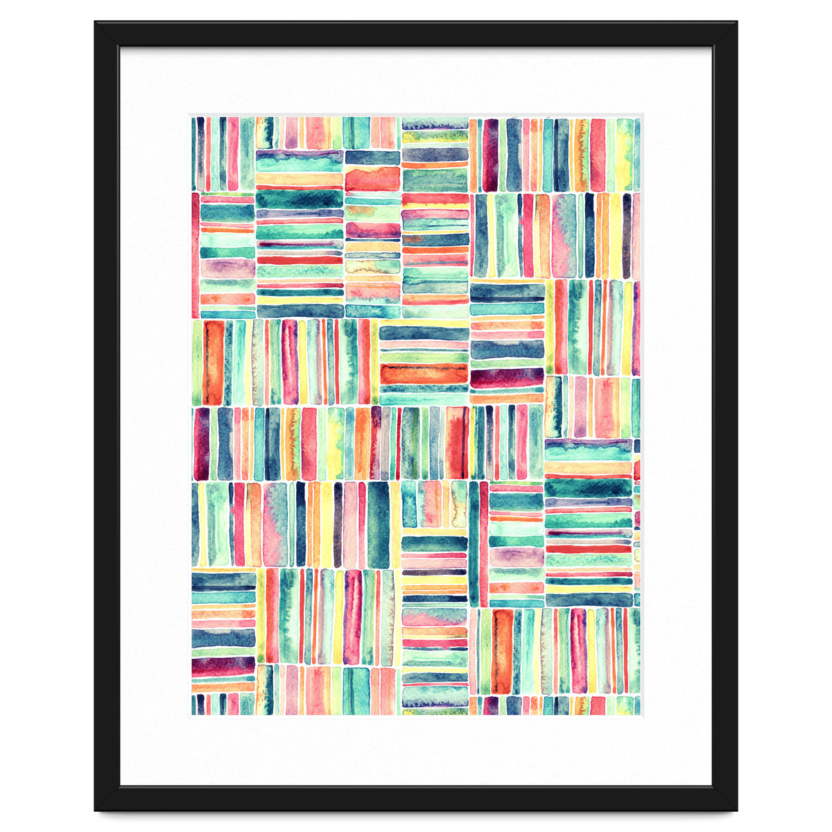 Retro Beach Chair Pastel Watercolor Stripes