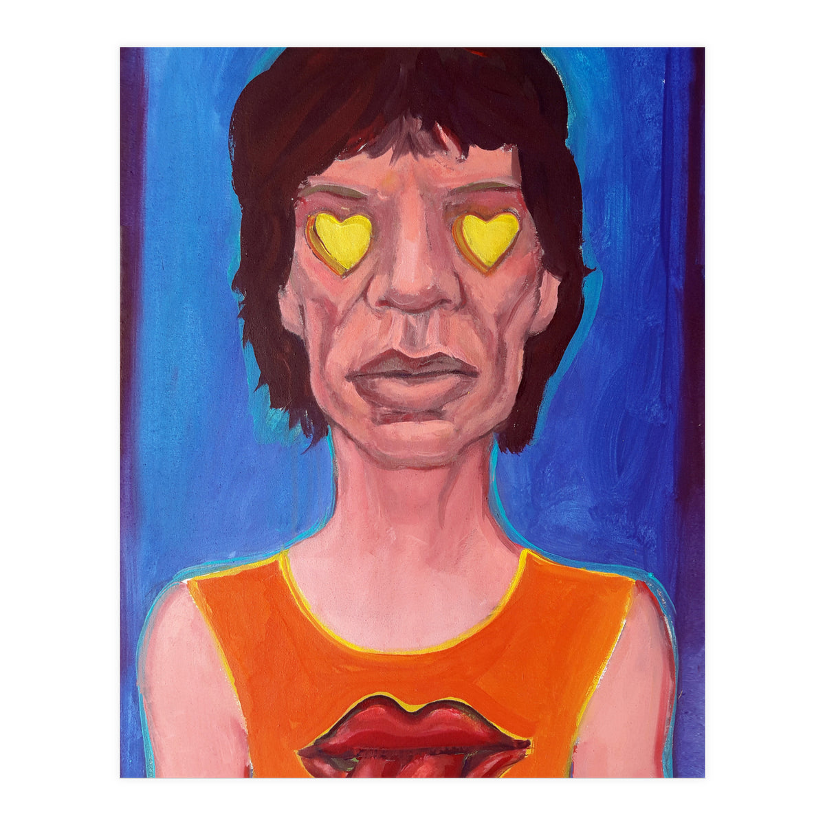 Mick and hearts (Print Only)