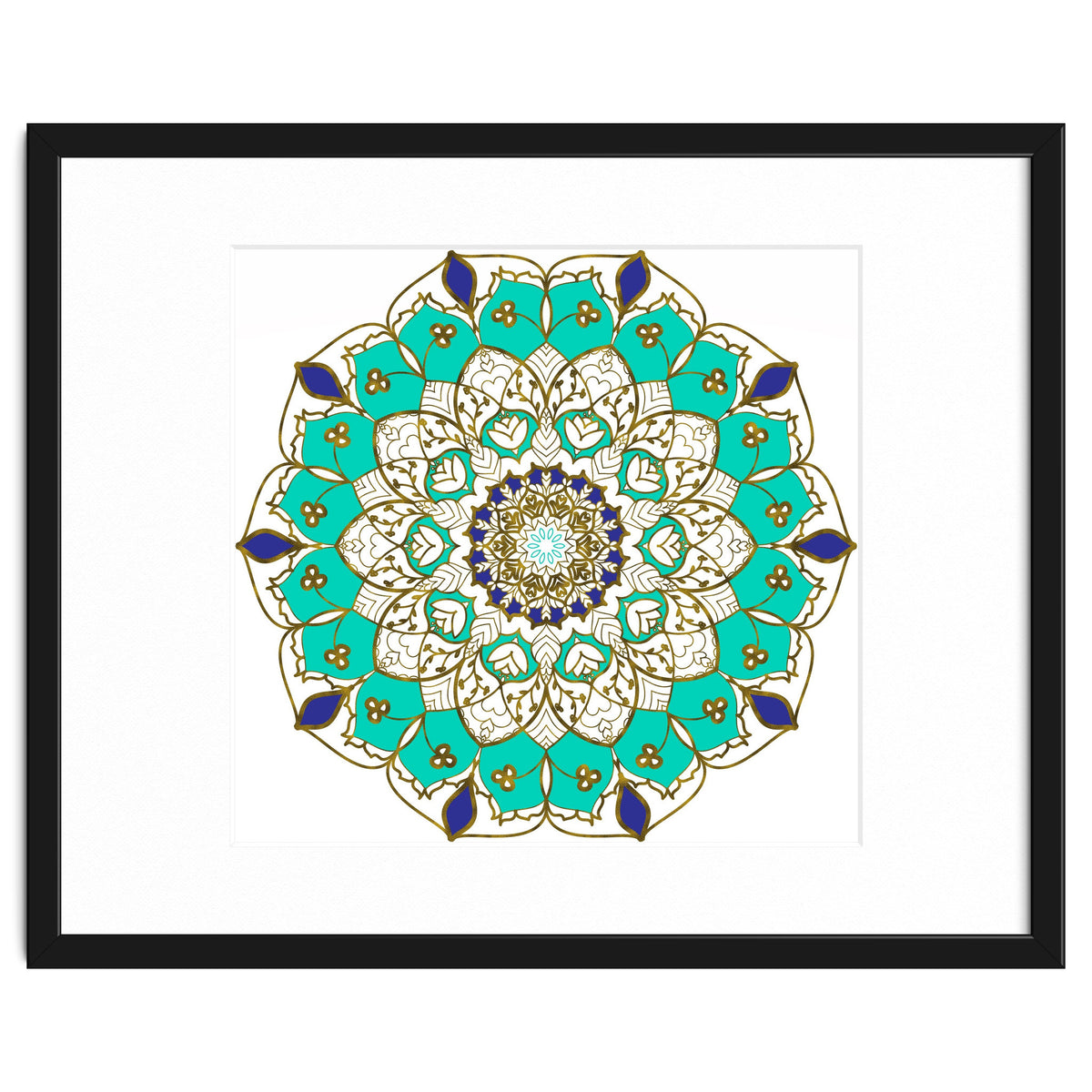 Blue and Gold Mandala
