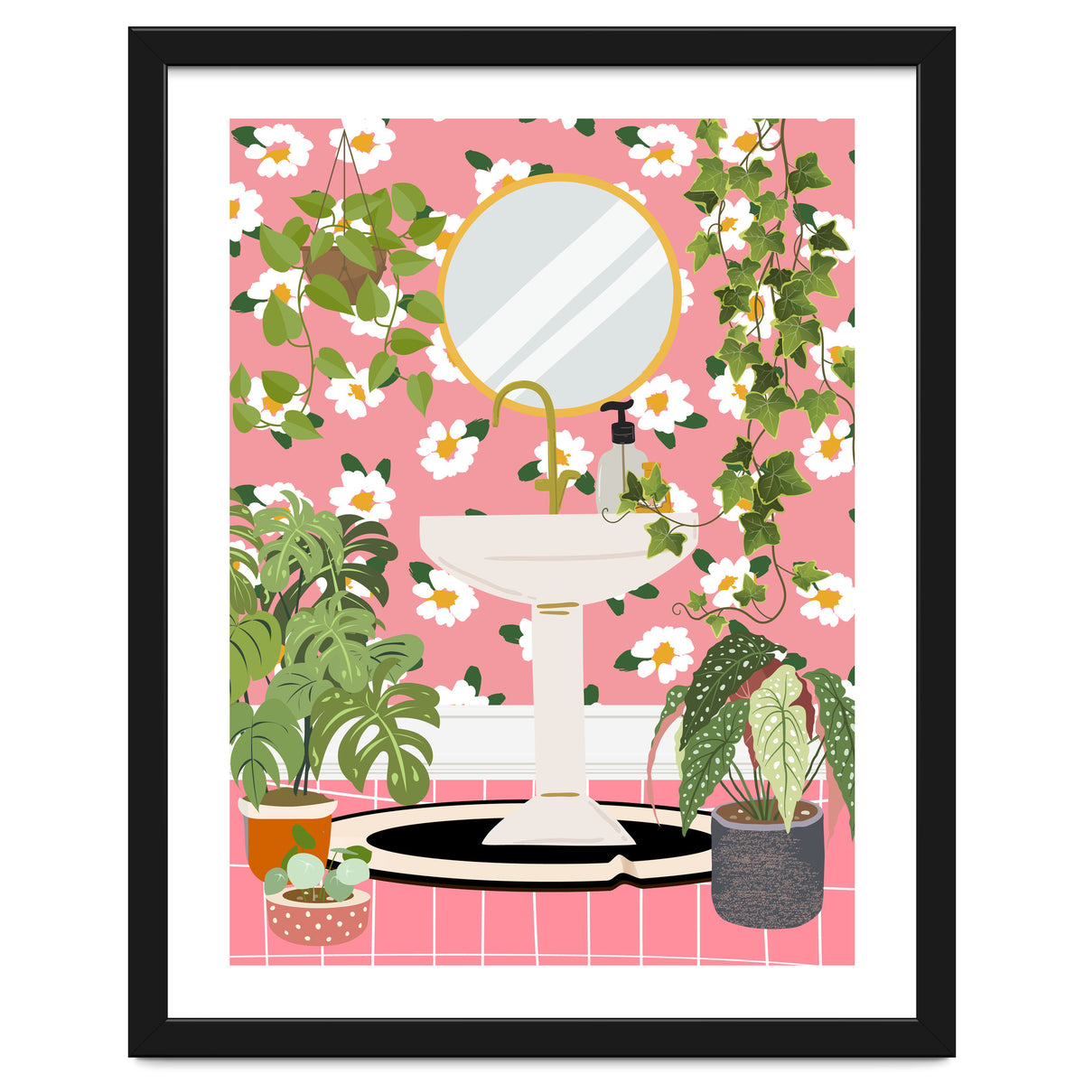 Sink in Boho Jungle Bathroom