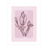 Magnolia Simple Minimal Geometric - Boho Botanical Leave (Print Only) thumbnail