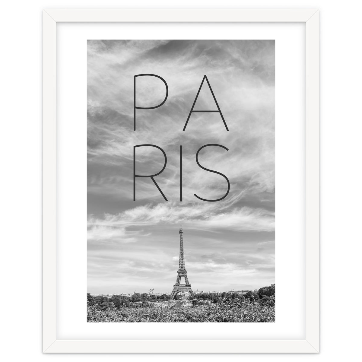 PARIS Eiffel Tower | Text & Skyline