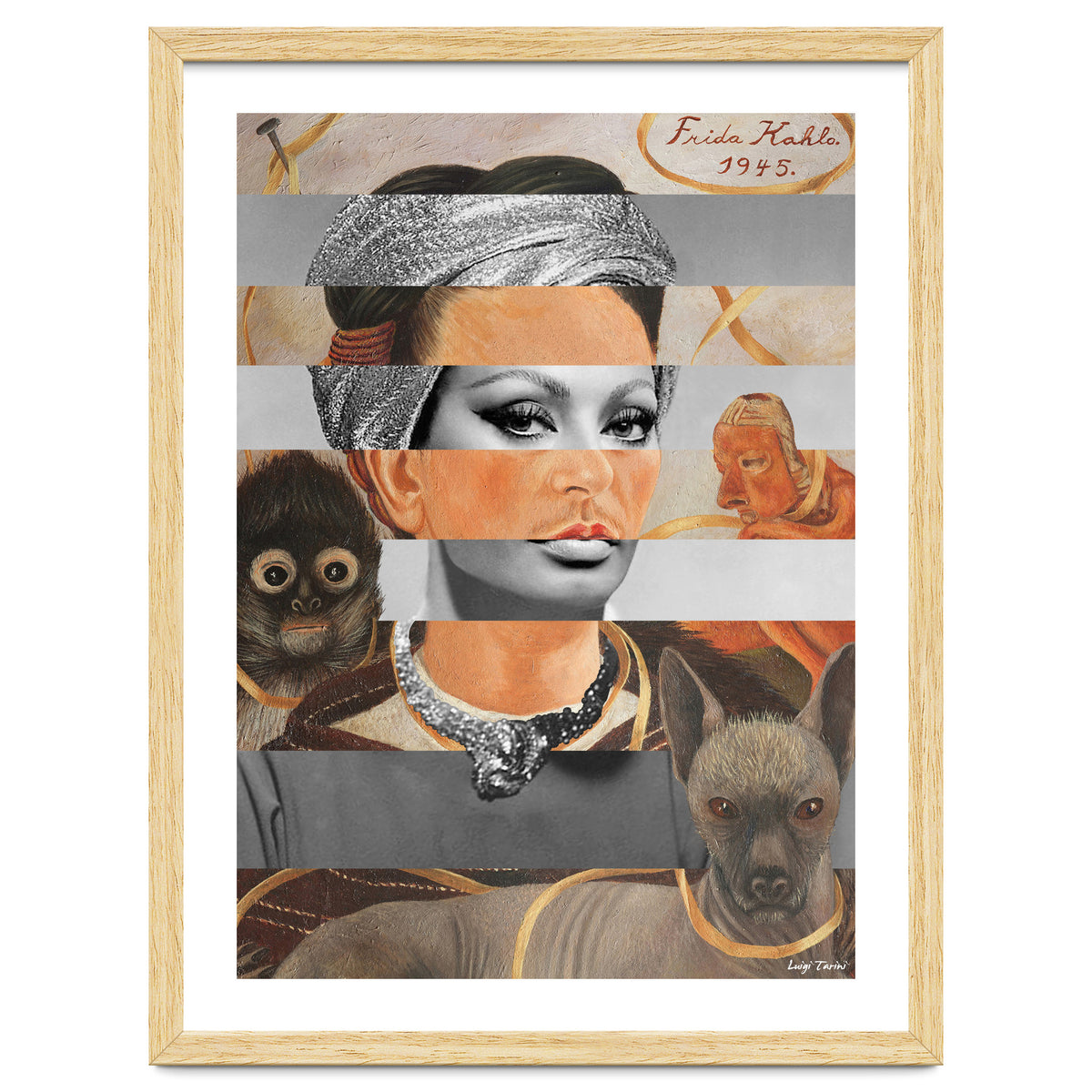 Self Portrait By Frida Kahlo & Sophia Loren