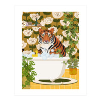 Tiger in Retro Bathroom (Print Only)