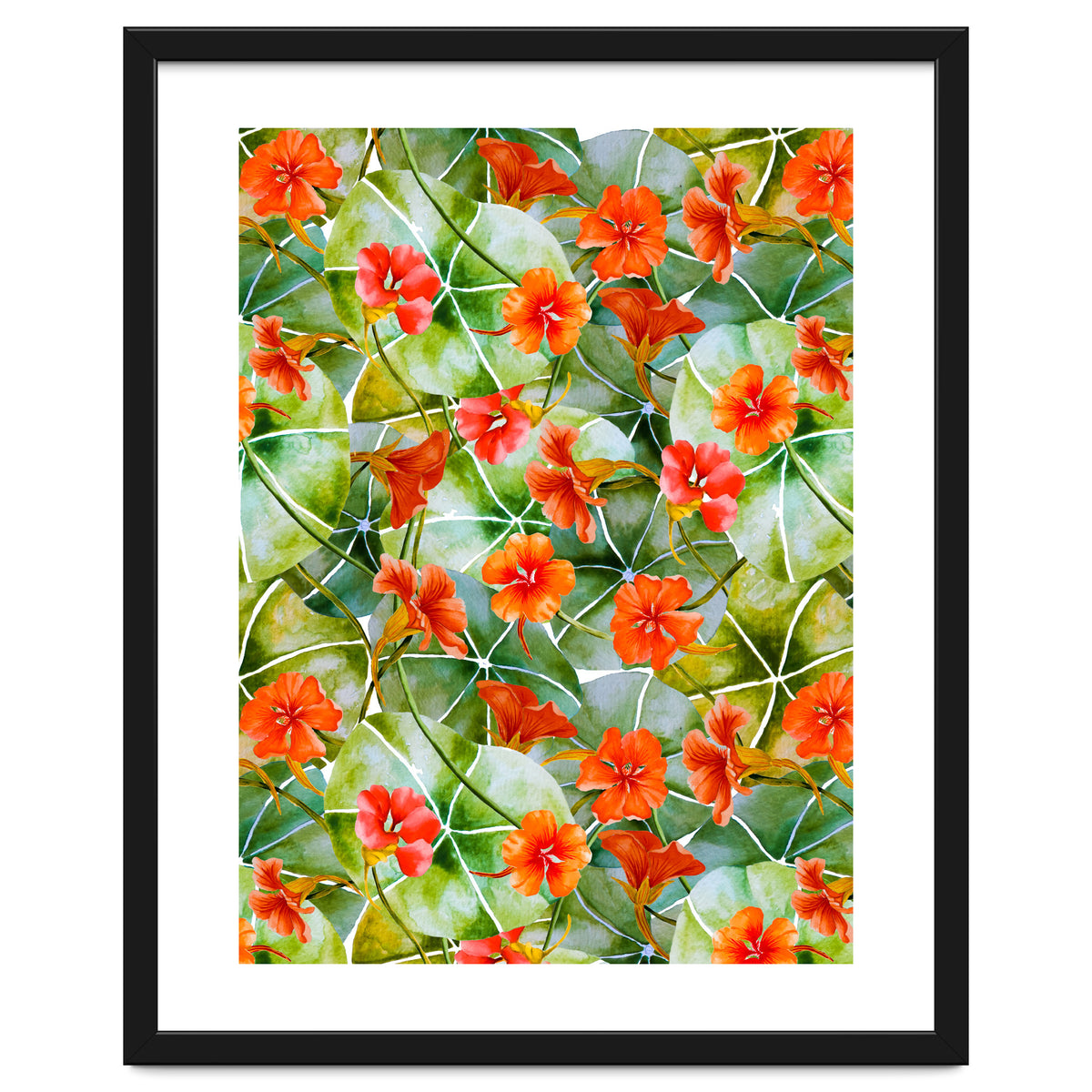 Nasturtiums watercolor 01