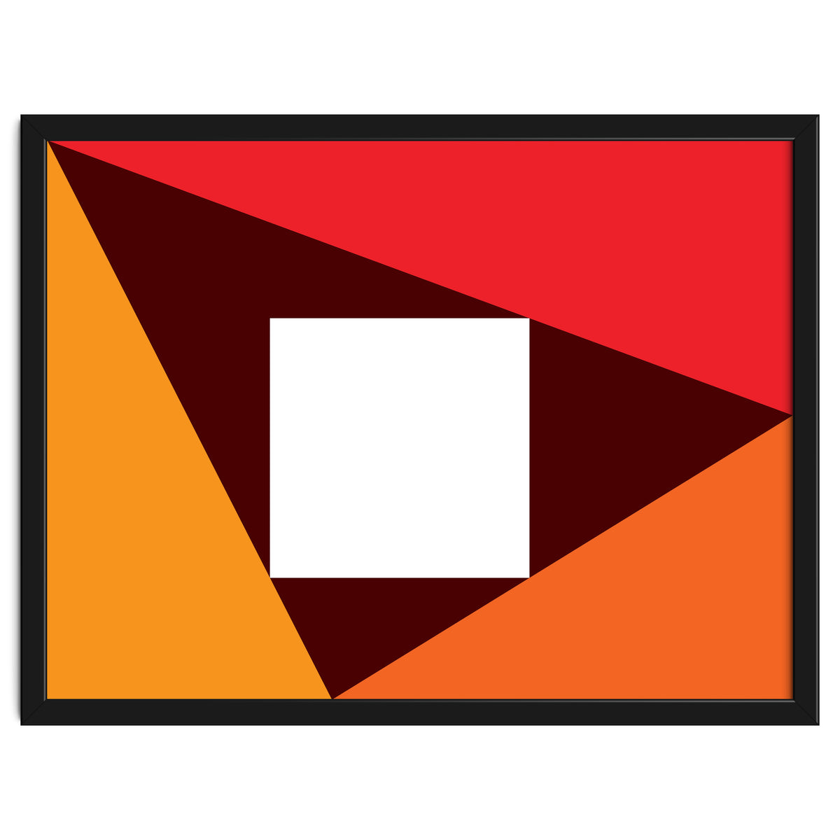 Geometric Shapes No. 23 - red & orange