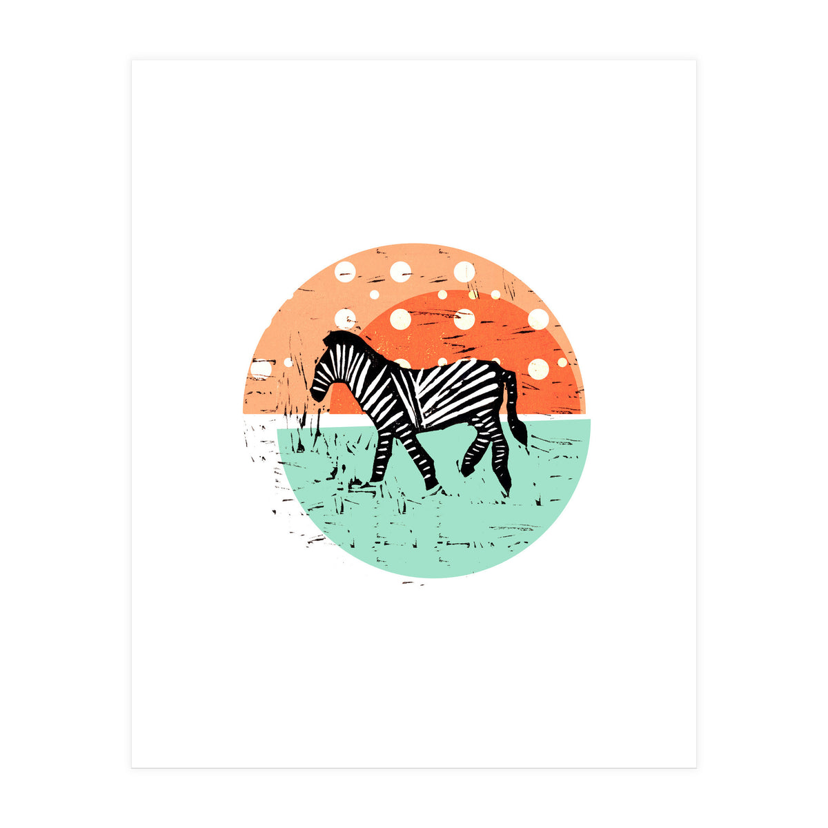 Zebras at Sunset (Print Only)