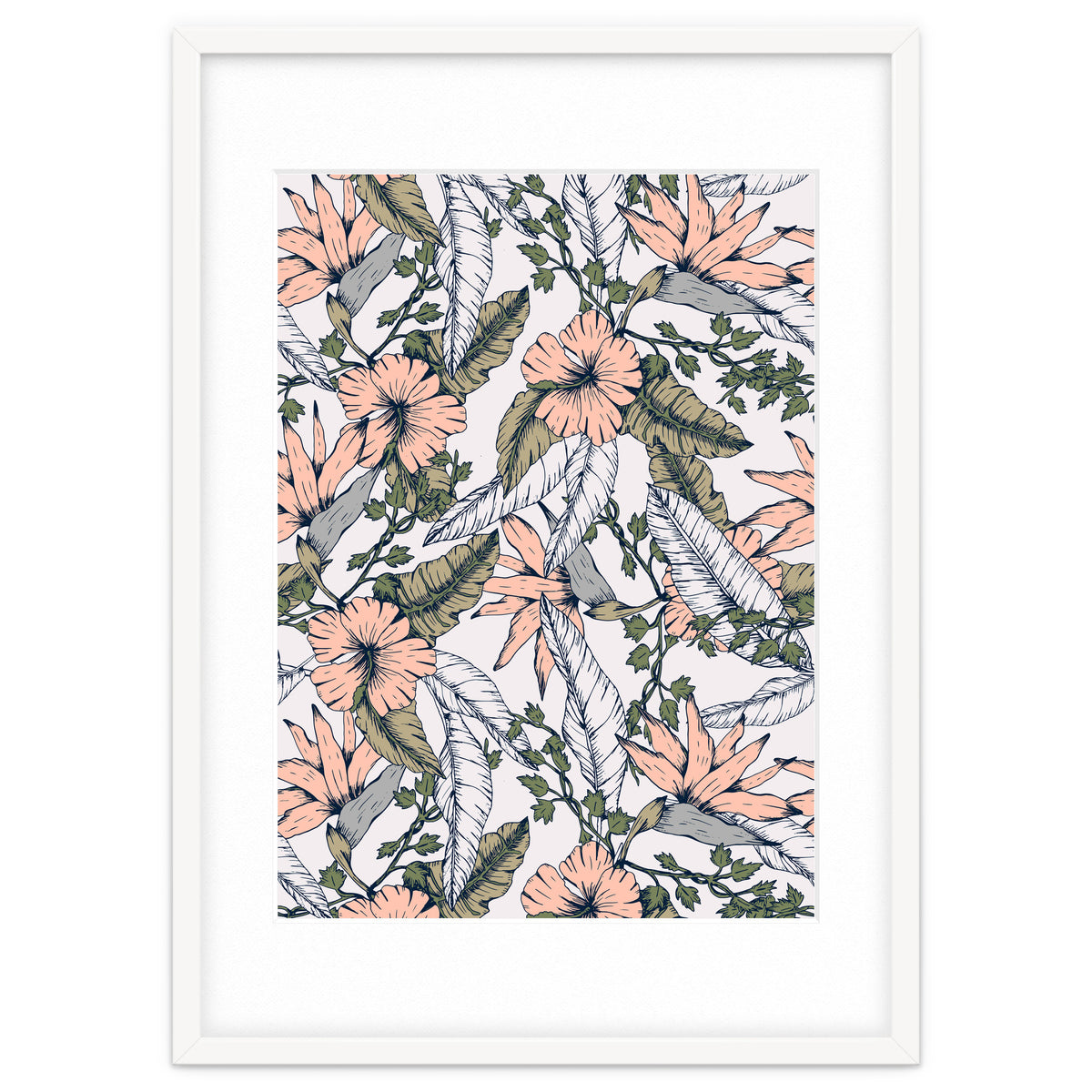 Tropical pattern pastel